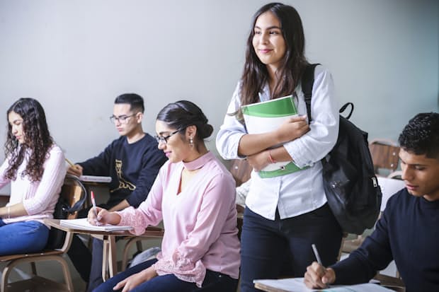 Students learning together